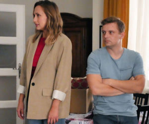 Barwy szczęścia odc. 3339. Asia (Anna Gzyra), Hubert (Marek Molak)