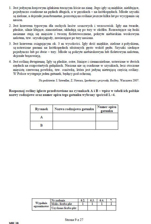 Matura 2019 biologia - poziom rozszerzony
