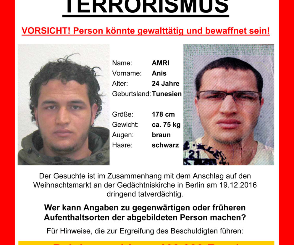 Policja miała go TRZY RAZY i wypuściła! Służby pozwoliły terroryście z Berlina chodzić wolno i mordować