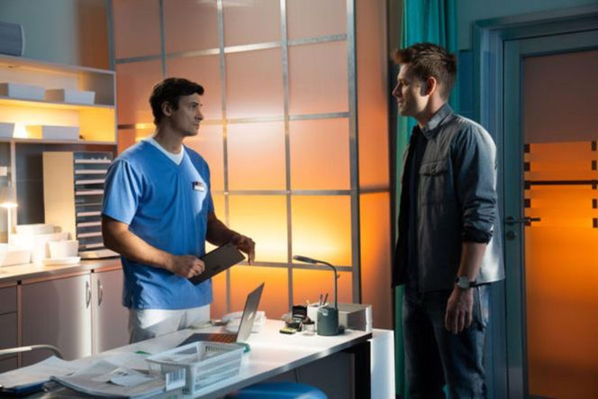 Na dobre i na złe odc. 975. Krzysztof Radwan (Mateusz Damięcki), Mario (Marcin Korcz)