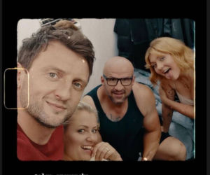 M jak miłość na planie. Ula (Iga Krefft), Bartek (Arek Smoleński), Andrzejek (Tomasz Oświeciński), Marzenka (Olga Szomańska)