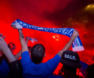 Poznań. Zamieszki po zwycięstwie Lecha. 58 zatrzymanych, 2 rannych policjantów