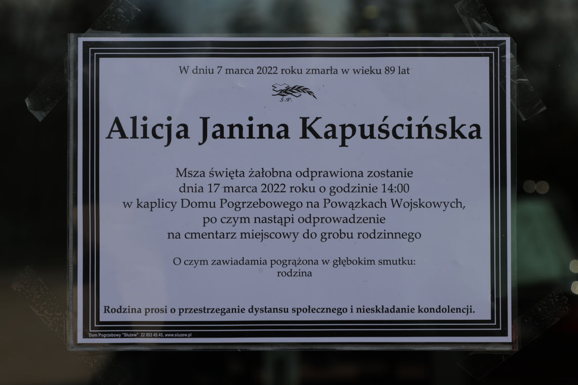 Pogrzeb Alicji Kapuścińskiej. Wzruszające pożegnanie żony słynnego reportera