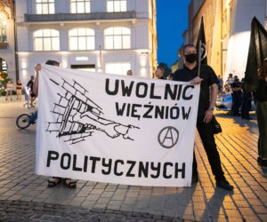 Marsz solidarności z Białorusinami w Krakowie
