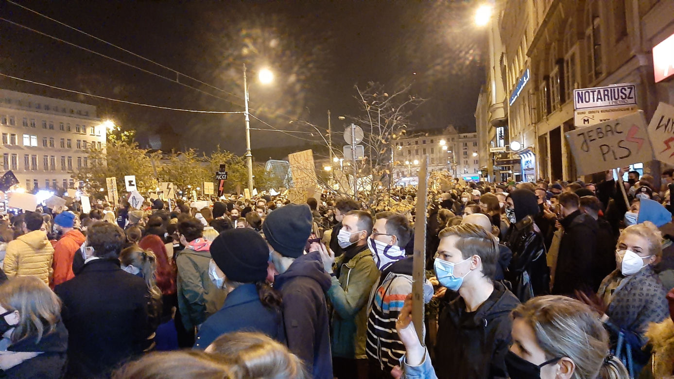 Niedzielny protest w centrum Poznania