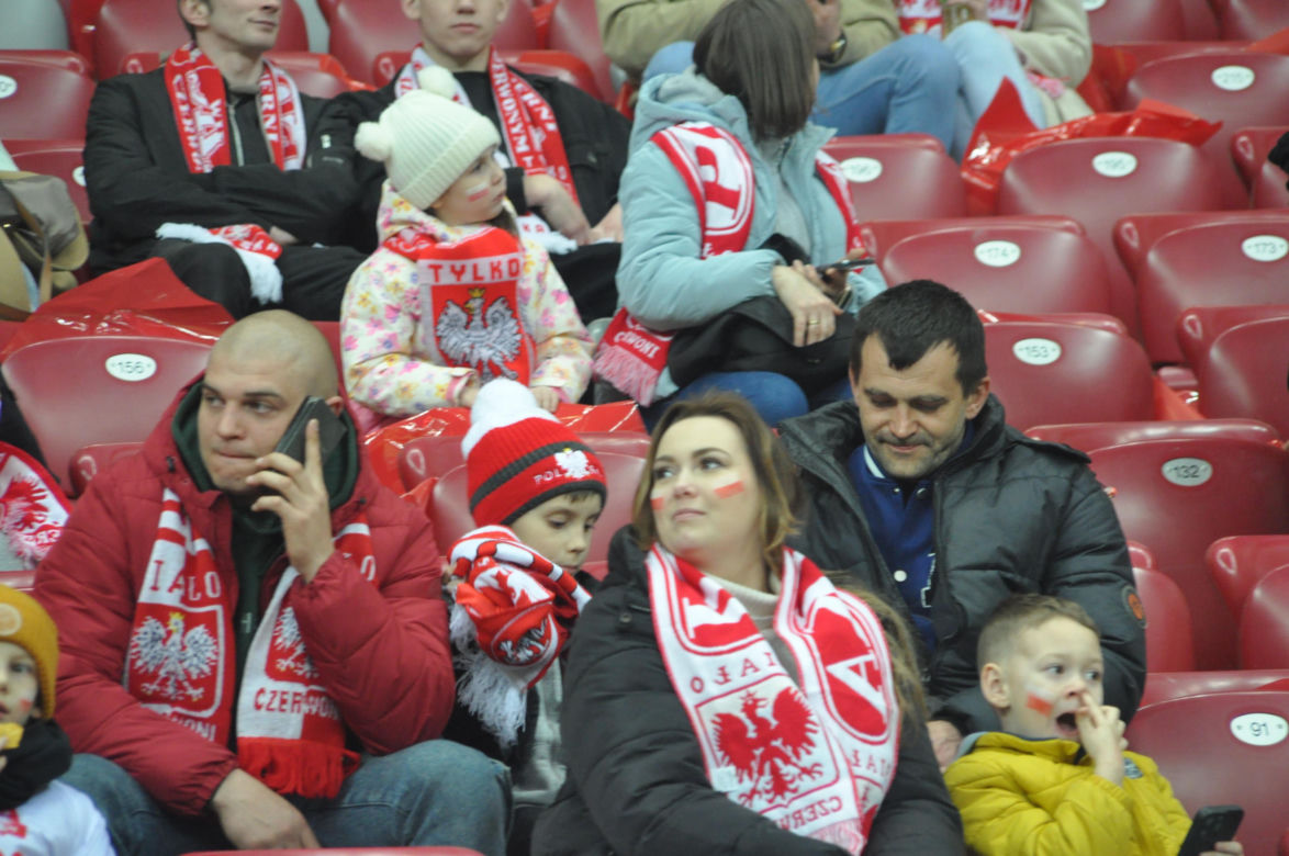 Polska - Litwa na PGE Narodowym. Zdjęcia kibiców