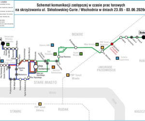 Zamknięcie skrzyżowania Wschodnia/Skłodowskiej-Curie w Toruniu. Zmiany w ruchu i komunikacji