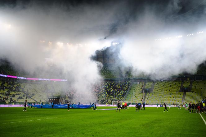 Lechia Gdańsk - Cracovia, zdjęcia kibiców z meczu 20. kolejki PKO BP Ekstraklasy