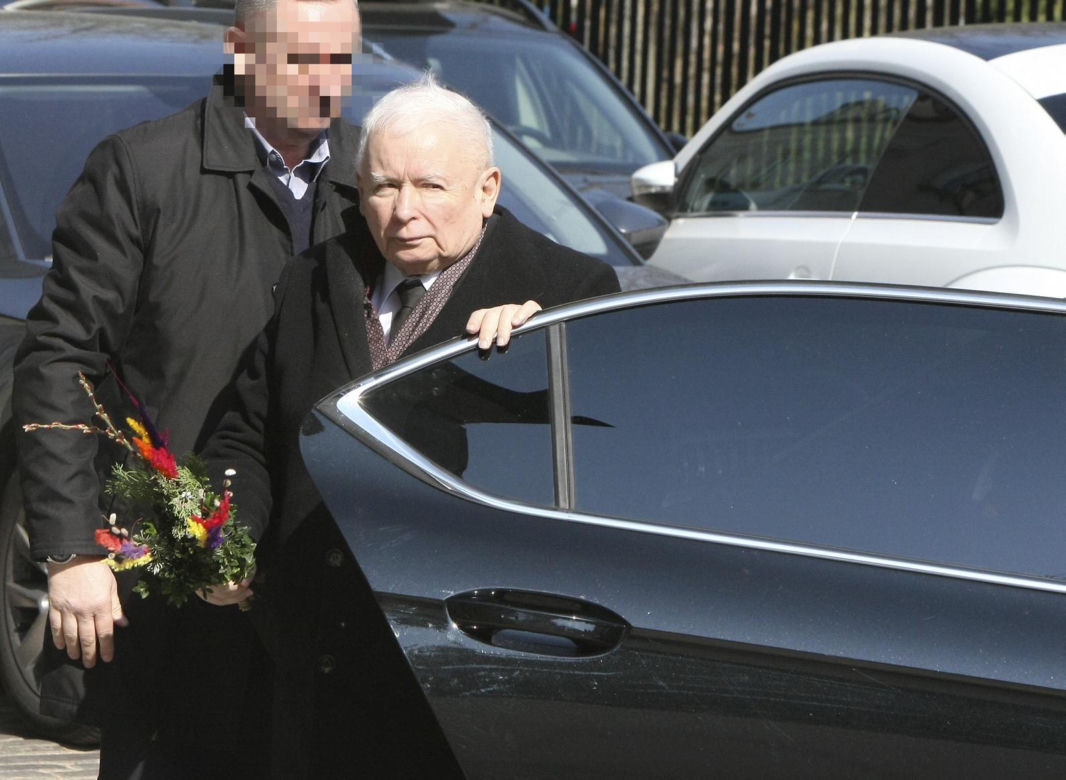 Jarosław Kaczyński szykuj się do świąt. Prezes PiS z kolorową palmą