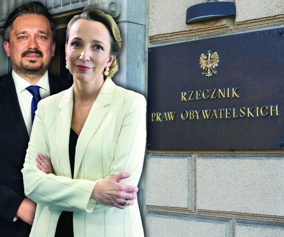 Sylwia Gregorczyk-Abram i Marcin Wiącek przy tablicy Rzecznika Praw Obywatelskich. O zmianach na urzędzie w SE Polityka.