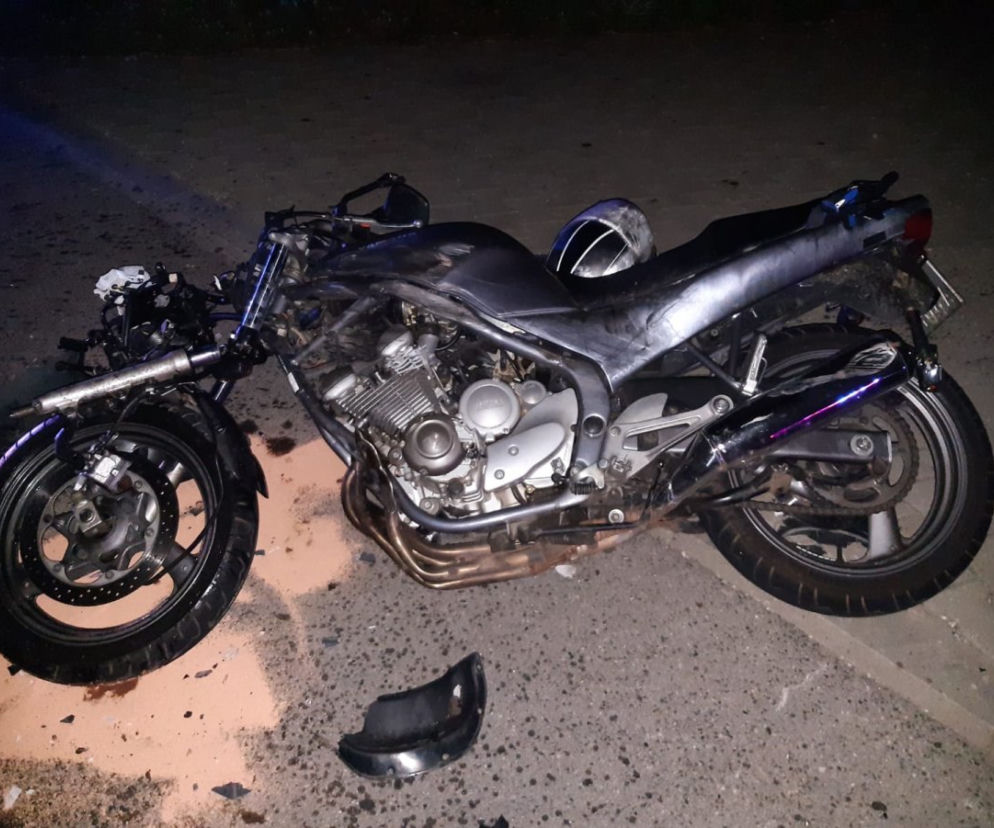 Wypadek motocyklisty w Lisiej Górze