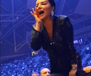 Kamila Wybrańczyk podczas walki Artura Szpilki na KSW