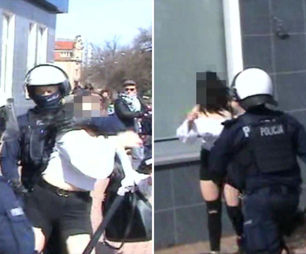 Głogów: Policjant ZDZIELIŁ PAŁĄ protestującą. Kobieta usłyszała ZARZUTY! [WIDEO]