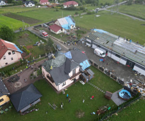 Trąba powietrzna nad Sądecczyzną