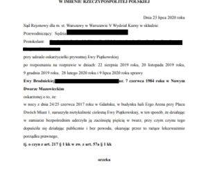 Brodnicka przegrała w sądzie z Piątkowską