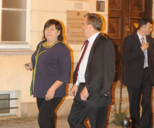Bronisław Komorowski w kościele