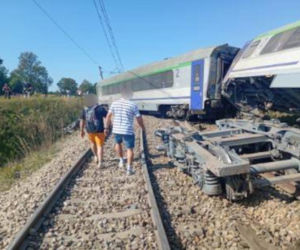 Wypadek na przejeździe kolejowym w Sokolnikach Suchych