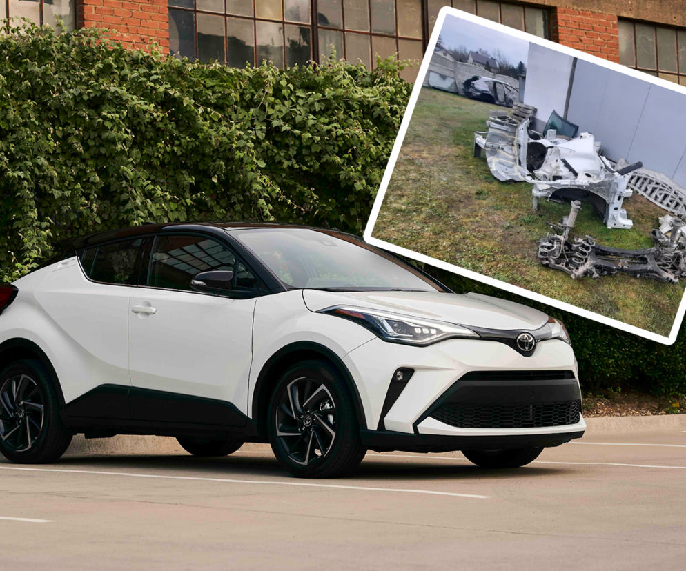 Złodzieje pocięli Toyotę C-HR na części