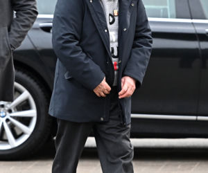 Lech Wałęsa na niedzielnej mszy