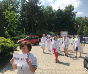 Protest pracowników Inspekcji Weterynaryjnej we Wrocławiu