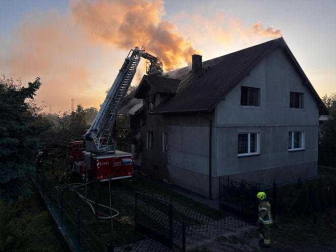 Pożar budynku jednorodzinnego w Sochaczewie