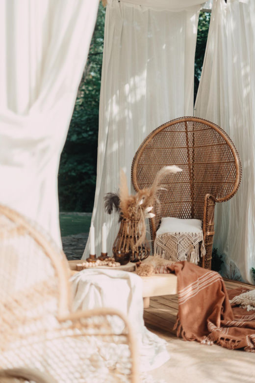 Taras w stylu boho