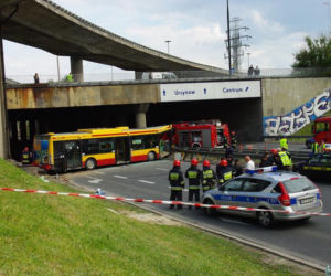 Wypadek autobusu w Warszawie