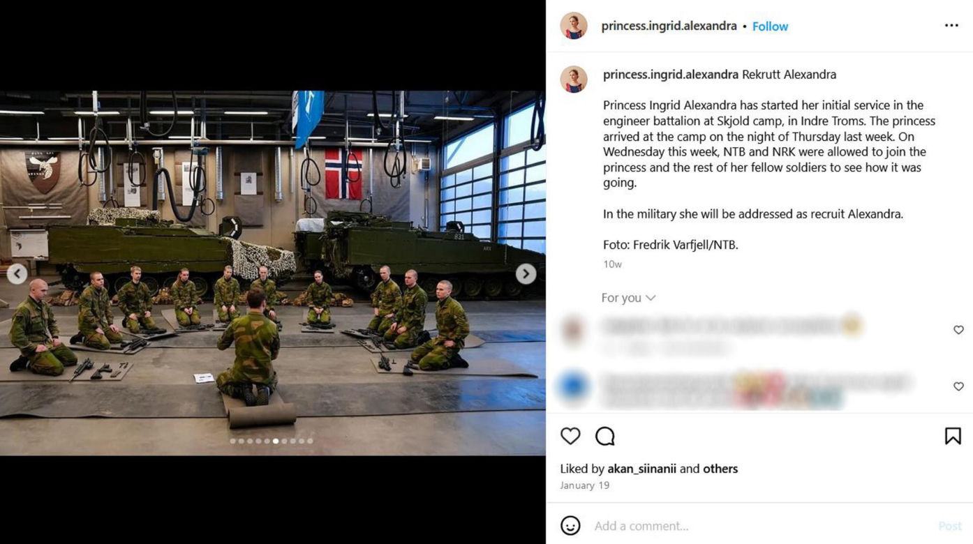 Księżniczka poszła w kamasze. Dostała broń, jest w armii. "Zero przywilejów"