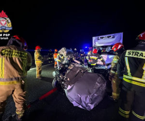 Tragiczny wypadek na autostradzie A1 pod Toruniem. Jedna osoba nie żyje!