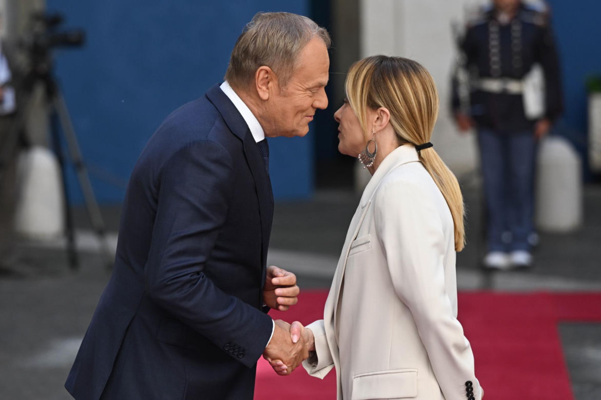 Donald Tusk spotkał się z Giorgią Meloni