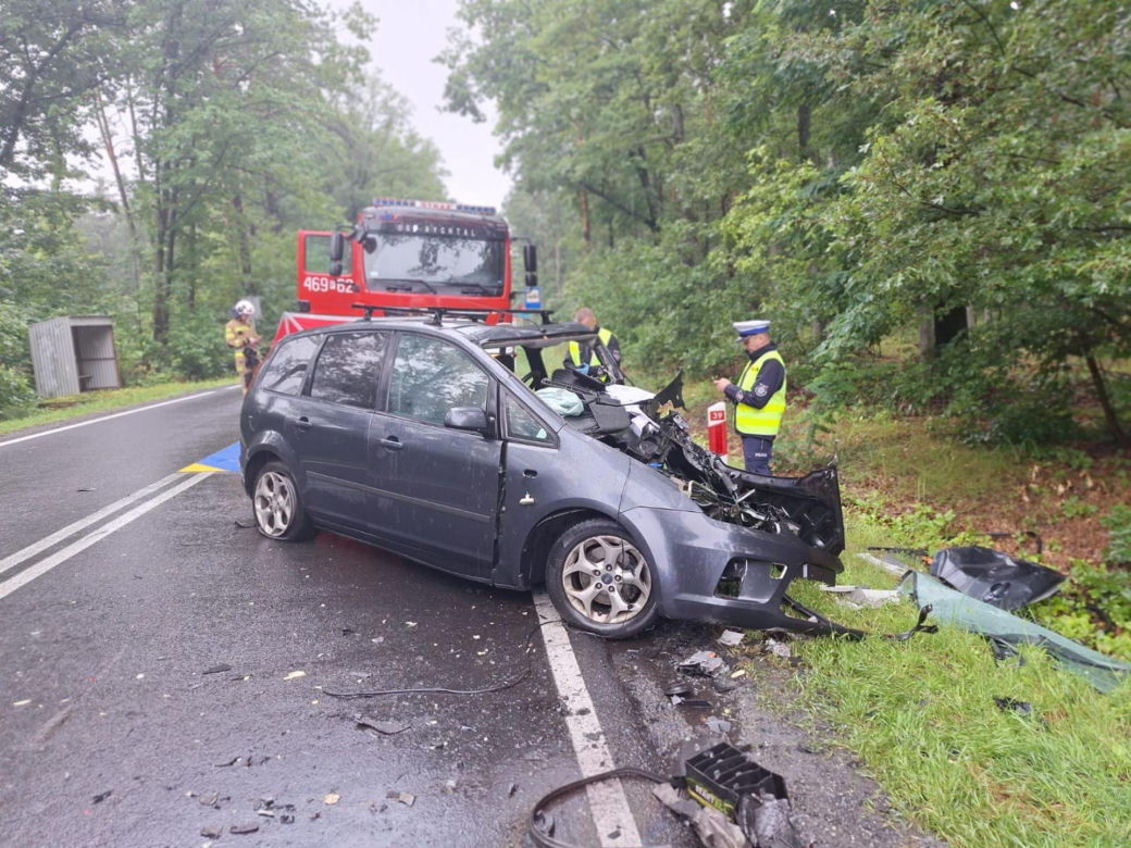 Śmiertelny wypadek na DK 69 pod Kępnem. Nie żyje dwóch kierowców 