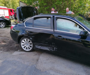 Mełno, skrzyżowanie dróg wojewódzkich - zderzenia BMW i Volkswagena