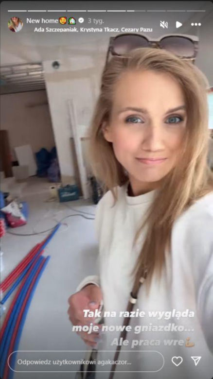 Agnieszka Kaczorowska remontuje nowy dom! Pokazała nagrania z budowy na Instagramie