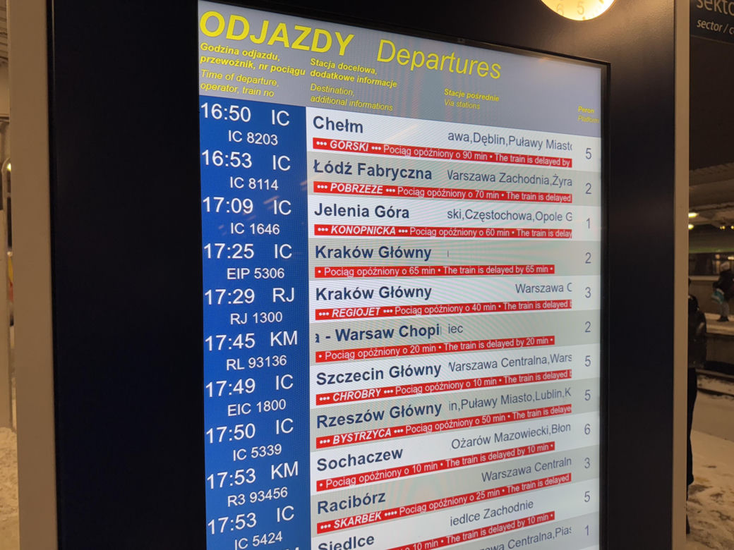 Utrudnienia w Warszawie z powodu pogody