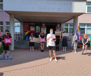 STOP Czarnek - protest Młodej Lewicy w Tarnowie