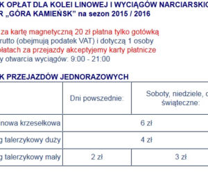 SPRAWDŹ cennik na Górze Kamieńsk!