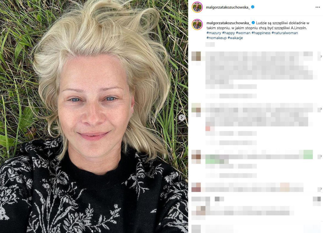 Małgorzata Kożuchowska bez makijażu