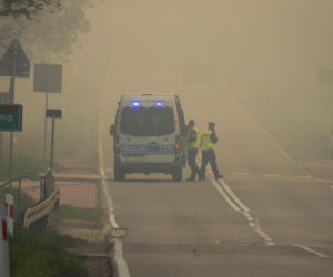 Strażacy walczą z potężnym pożarem na Mazowszu