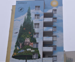 Nowy mural na bydgoskim Błoniu. Powstał ze specjalnych farb [ZDJĘCIA] 