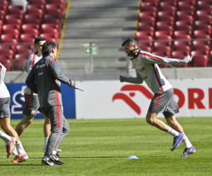 Trening reprezentacji Polski przed meczem ze Szwecją