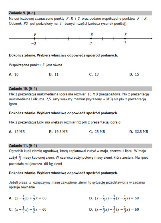 Egzamin ósmoklasisty 2022 matematyka