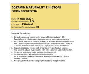 Matura 2022: historia rozszerzona. Arkusze CKE, zadania, pytania. Poziom rozszerzony