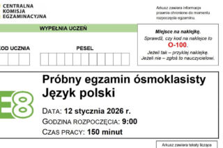 Próbny egzamin ósmoklasisty 2026: język polski. Odpowiedzi i arkusze CKE 12.01.2026