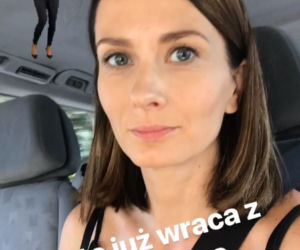 Anita Sokołowska na planie serialu Przyjaciółki