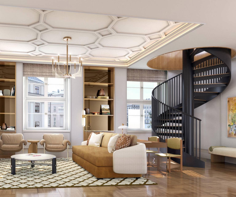 Wnętrza hotelu Mariott w Krakowie według projektu londyńskiego studia Suited Interior Design
