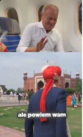Donald Tusk śmieje się z Tuska tańczącego w turbanie!