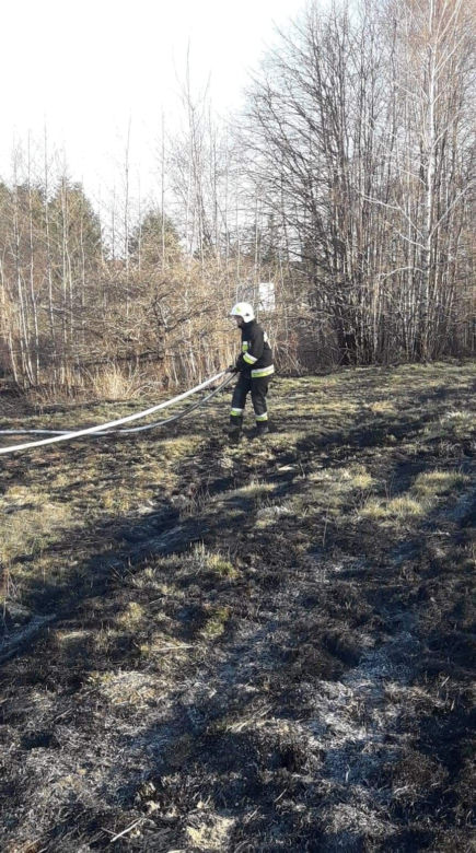 Zwęglone zwłoki mężczyzny w Zaczarniu. Zginął w trakcie wypalania traw