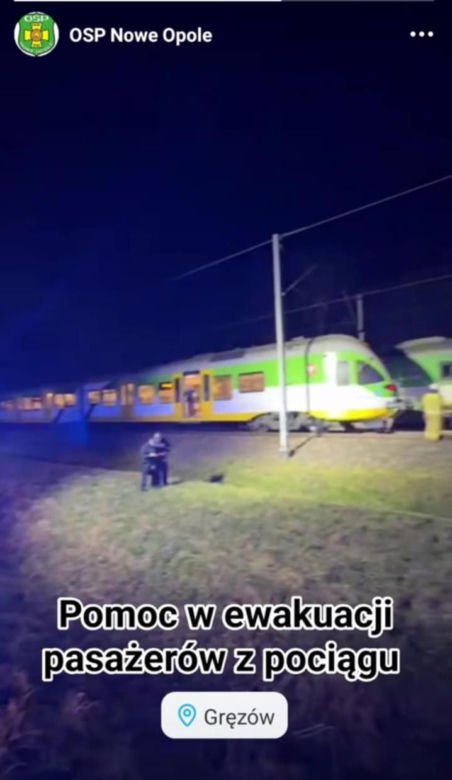 Na trasie Siedlce – Warszawa w rejonie Gręzowa pociąg zderzył się z sarną. Ewakuowano ok. stu osób