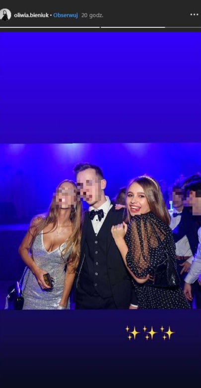 Oliwia Bieniuk na studniówce