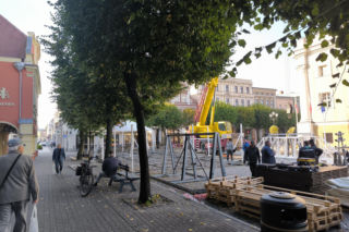 Rynek w Lesznie przed remontem